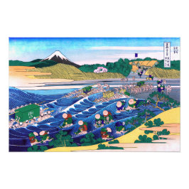 Katsushika Hokusai - Fuji från Kanaya på Tokaido Fototryck