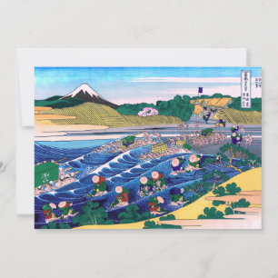 Katsushika Hokusai - Fuji från Kanaya på Tokaido Inbjudningar