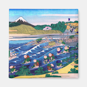 Katsushika Hokusai - Fuji från Kanaya på Tokaido Magnet