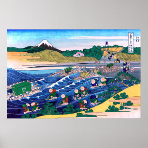 Katsushika Hokusai - Fuji från Kanaya på Tokaido Poster