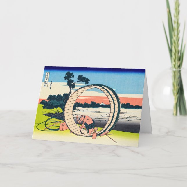 Katsushika Hokusai - Fujimigahara, Owari-provinsen Kort (Framsida)