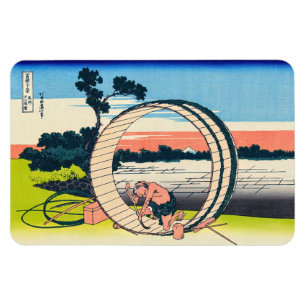 Katsushika Hokusai - Fujimigahara, Owari-provinsen Magnet