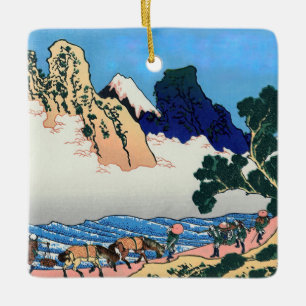 Katsushika Hokusai - Fujis rygg, floden Minobu Julgransprydnad Keramik