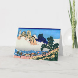 Katsushika Hokusai - Fujis rygg, floden Minobu Kort