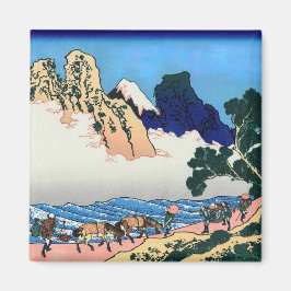 Katsushika Hokusai - Fujis rygg, floden Minobu Magnet