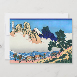 Katsushika Hokusai - Fujis rygg, floden Minobu Tack Kort