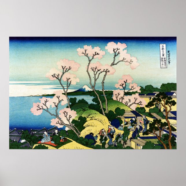 Katsushika Hokusai Goten-yama Backe, Shinagawa t Poster (Framsidan)