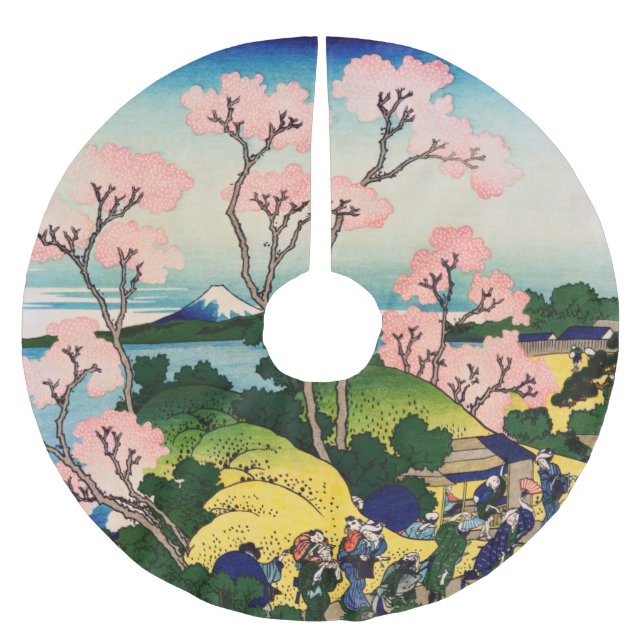 Katsushika Hokusai - Gotenyama, Tokaido, Shinagawa Julgransmatta Borstad Polyester (Framsidan)