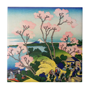 Katsushika Hokusai - Gotenyama, Tokaido, Shinagawa Kakelplatta