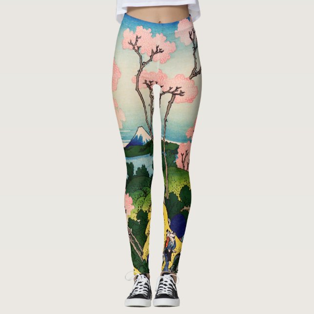 Katsushika Hokusai - Gotenyama, Tokaido, Shinagawa Leggings (Framsida)