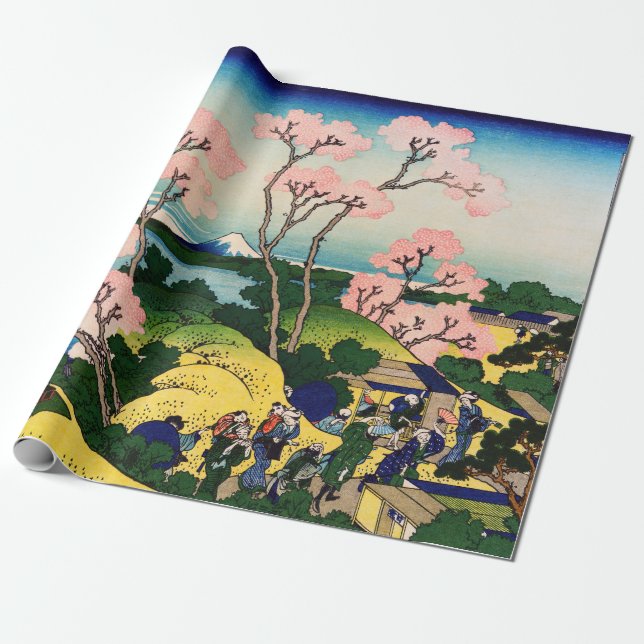 Katsushika Hokusai - Gotenyama, Tokaido, Shinagawa Presentpapper (Utrullad)