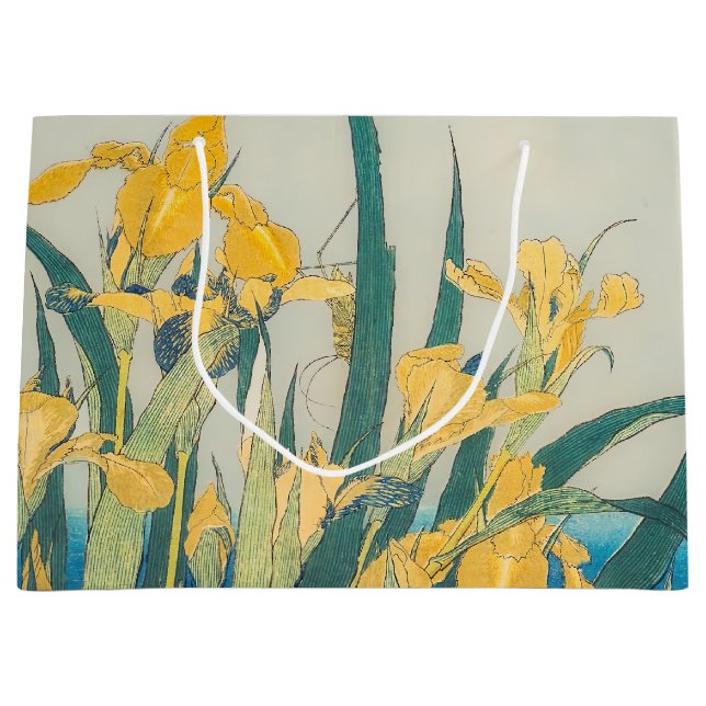 Katsushika Hokusai - Grashopper och Iris (Framsidan)