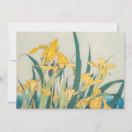 Katsushika Hokusai - Grashopper och Iris Inbjudningar