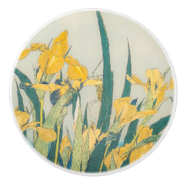 Katsushika Hokusai - Grashopper och Iris Knopp