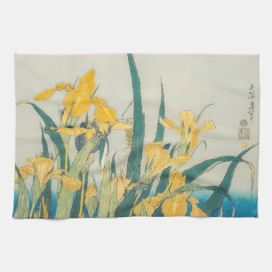 Katsushika Hokusai - Grashopper och Iris Kökshandduk
