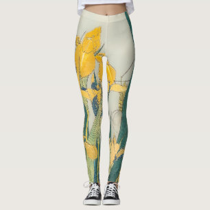 Katsushika Hokusai - Grashopper och Iris Leggings