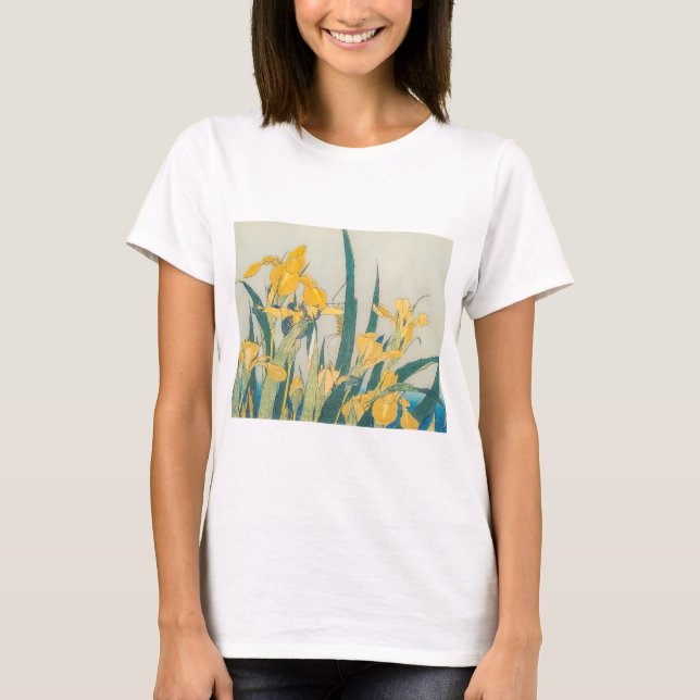 Katsushika Hokusai - Grashopper och Iris T Shirt (Framsida)