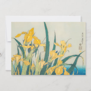 Katsushika Hokusai - Grashopper och Iris Tack Kort