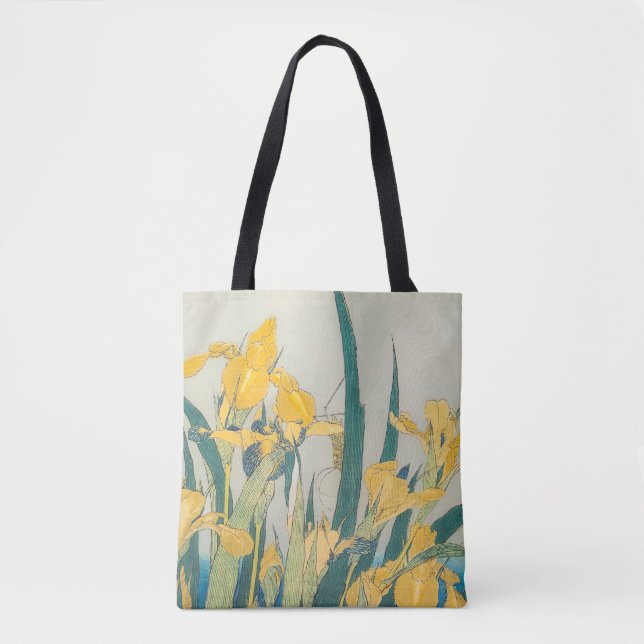 Katsushika Hokusai - Grashopper och Iris Tygkasse (Framsida)