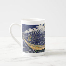 Katsushika Hokusai. Havsvågor Benporslin Mugg