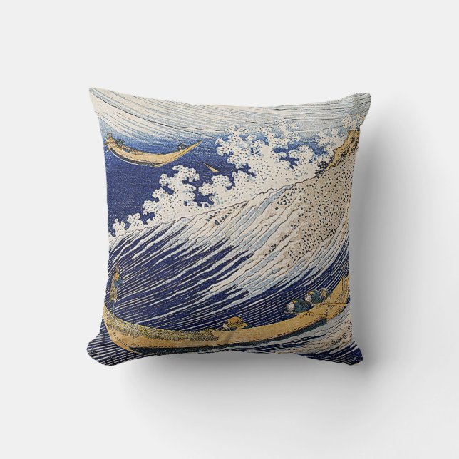 Katsushika Hokusai. Havsvågor Kudde (Framsida)