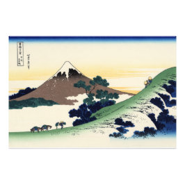 Katsushika Hokusai. Inume Pass in Kai Provinc Fototryck