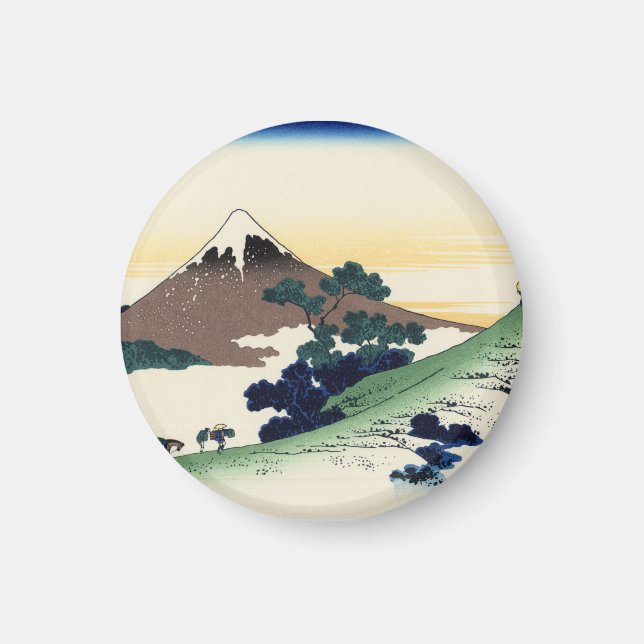 Katsushika Hokusai. Inume Pass in Kai Provinc Magnet (Framsidan)