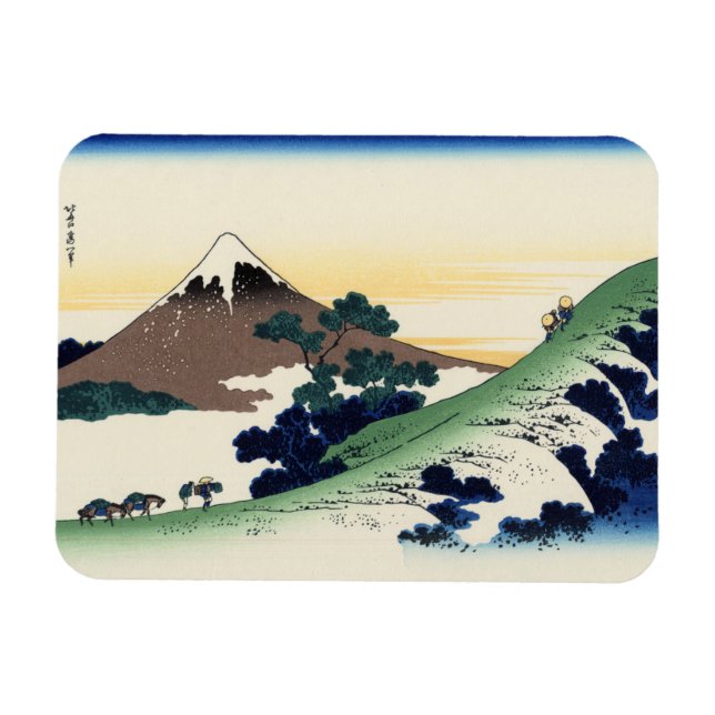 Katsushika Hokusai. Inume Pass in Kai Provinc Magnet (Horisontell)