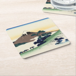 Katsushika Hokusai. Inume Pass in Kai Provinc Underlägg Papper Kvadrat