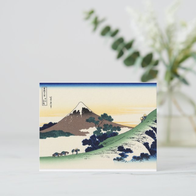 Katsushika Hokusai. Inume Pass in Kai Provinc Vykort (Stående Fram)
