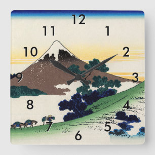Katsushika Hokusai - Inume pass, Kai-provinsen Fyrkantig Klocka
