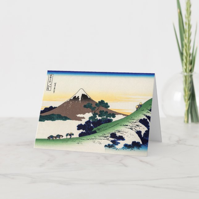 Katsushika Hokusai - Inume pass, Kai-provinsen Kort (Framsida)