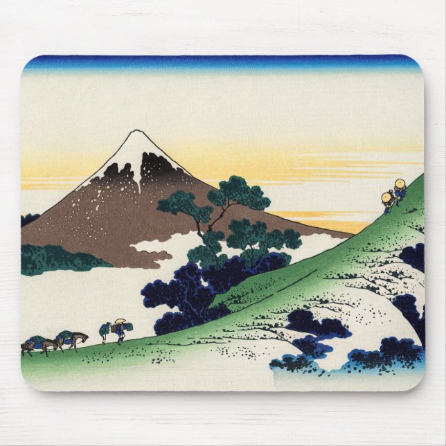 Katsushika Hokusai - Inume pass, Kai-provinsen Musmatta (Framsidan)