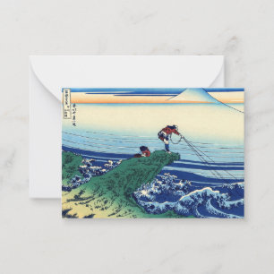 Katsushika Hokusai - Kajikazawa i Kai-provinsen Anteckningskort