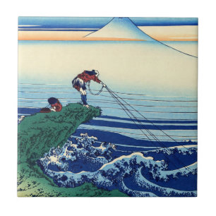 Katsushika Hokusai - Kajikazawa i Kai-provinsen Kakelplatta