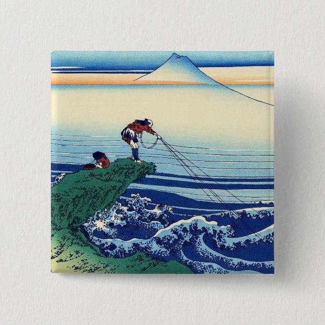 Katsushika Hokusai - Kajikazawa i Kai-provinsen Knapp (Framsida)