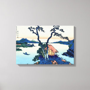 Katsushika Hokusai - Lake Suwa i Shinano provinsen Canvastryck