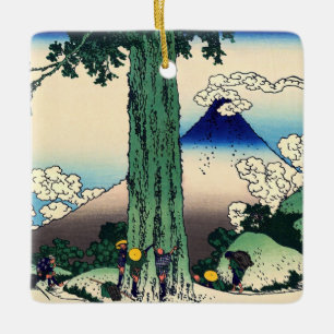 Katsushika Hokusai - Mishima Pass i provinsen Kai Julgransprydnad Keramik