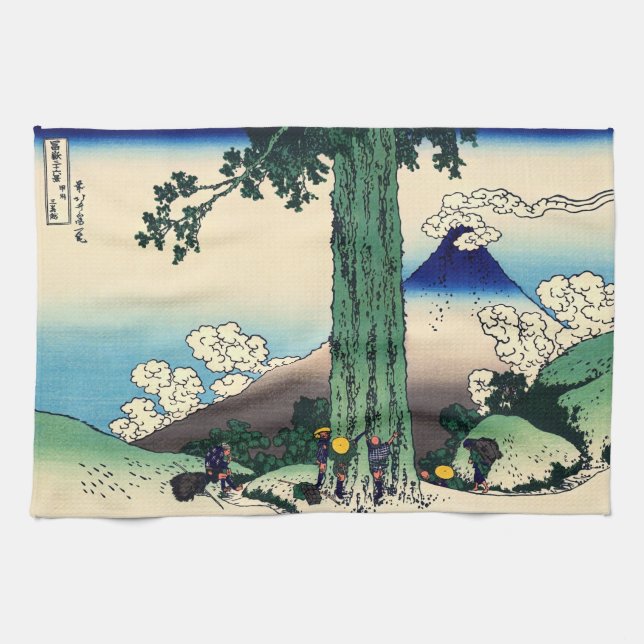 Katsushika Hokusai - Mishima Pass i provinsen Kai Kökshandduk (Horisontell)