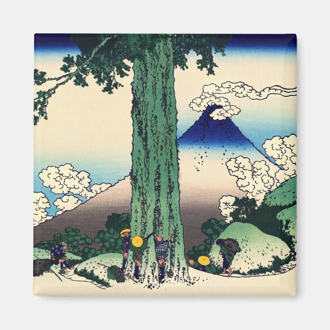 Katsushika Hokusai - Mishima Pass i provinsen Kai Magnet (Framsidan)