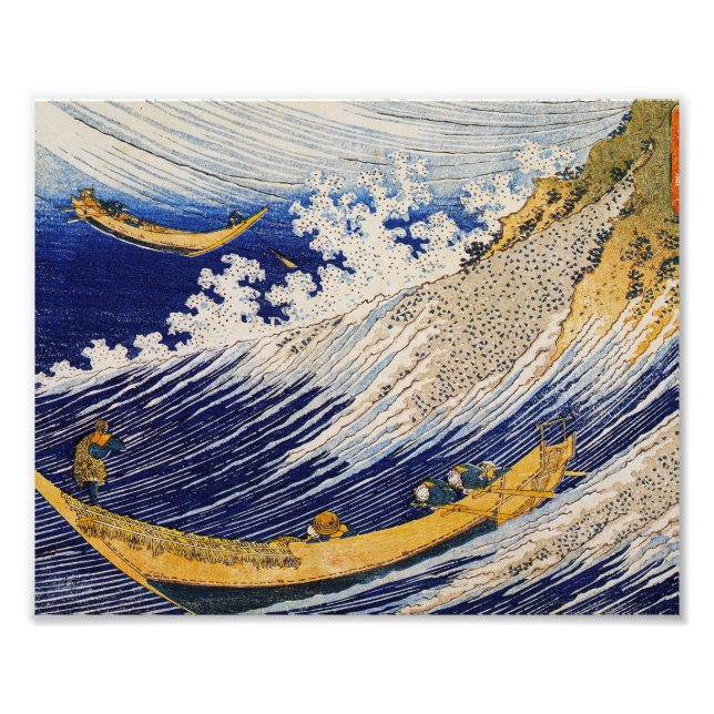 Katsushika Hokusai-Ocean vågar Fototryck (Framsidan)