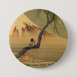 Katsushika Hokusai Pojken Viewing Mount Fuji Knapp