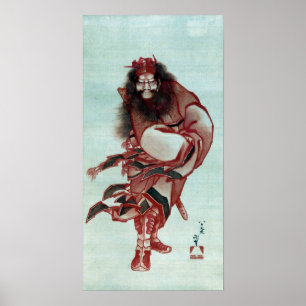Katsushika Hokusai Red Shōki, Demon Queller Poster