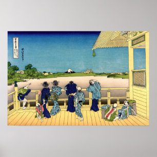 Katsushika Hokusai - Sazai hall, Tempels 500 Rakan Poster