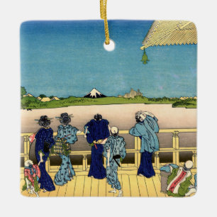 Katsushika Hokusai - Sazai hall, Temple 500 Rakan Julgransprydnad Keramik