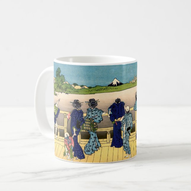Katsushika Hokusai - Sazai hall, Temple 500 Rakan Kaffemugg (Framsida vänster)