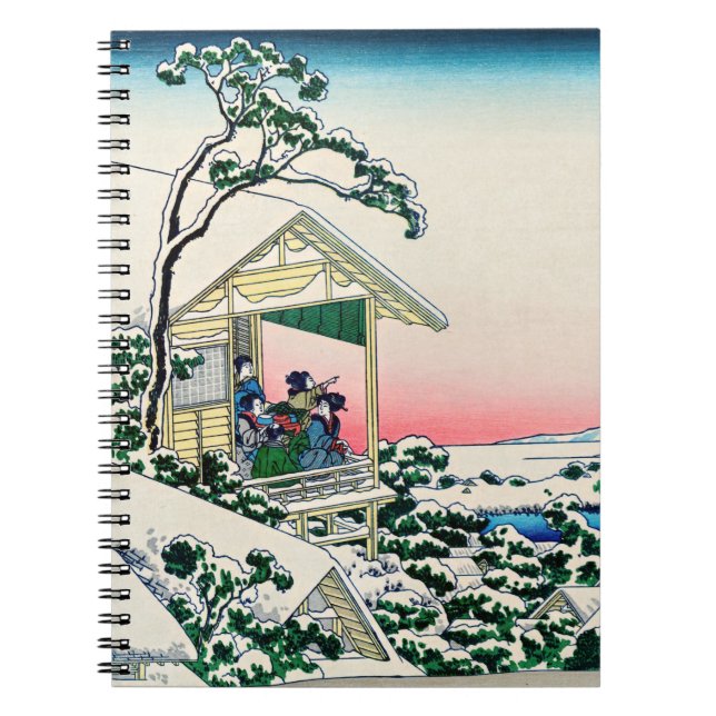 Katsushika Hokusai - Tea house i Koishikawa Anteckningsbok (Framsidan)