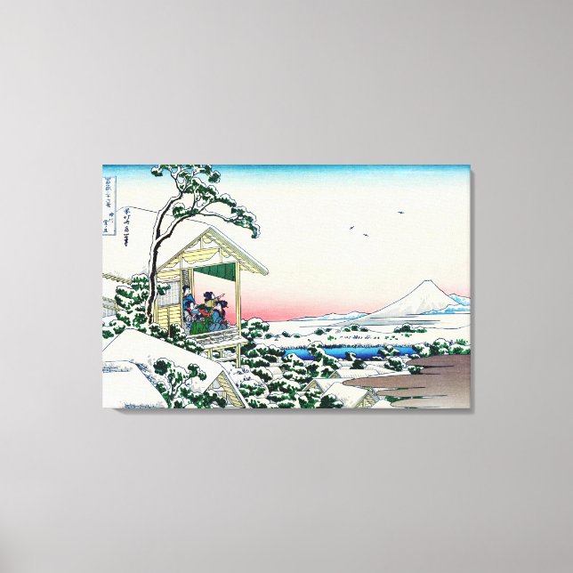 Katsushika Hokusai - Tea house i Koishikawa Canvastryck (Framsida)
