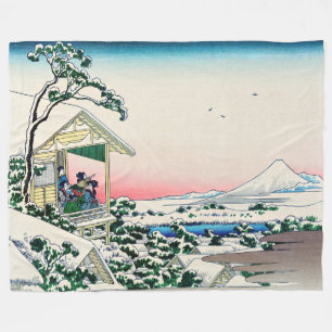 Katsushika Hokusai - Tea house i Koishikawa Fleecefilt