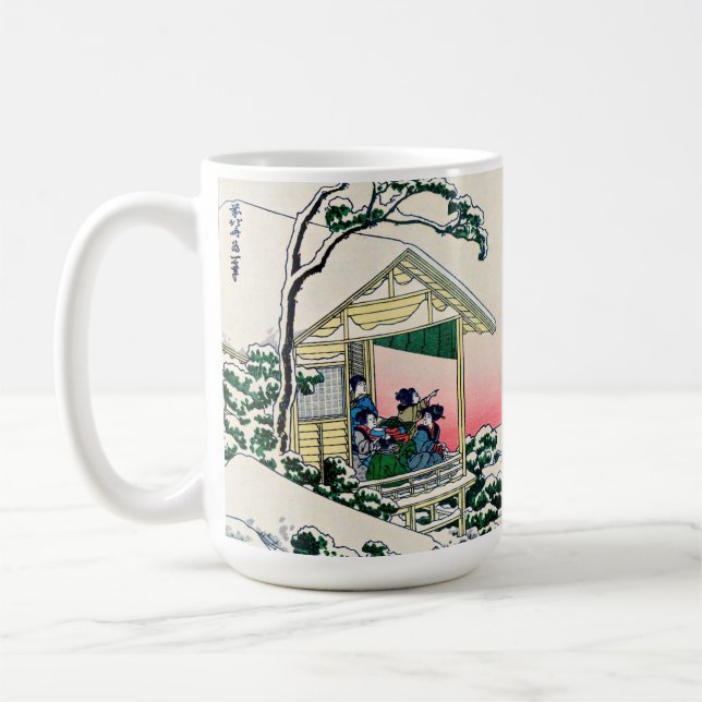 Katsushika Hokusai - Tea house i Koishikawa Kaffemugg (Vänster)